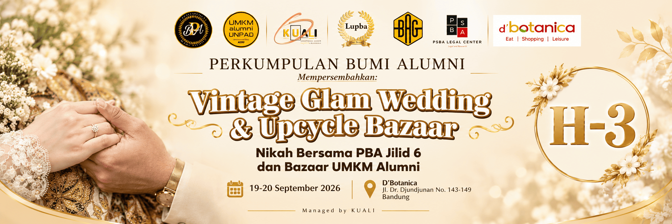 3 Hari Lagi! Nikah Bersama PBA dan Bazaar UMKM Alumni Siap Hadir di Bandung
