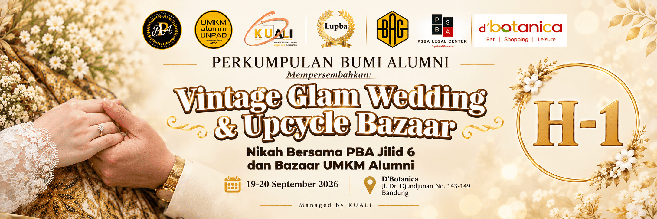 Besok! Nikah Bersama PBA dan Bazaar UMKM Alumni Siap Hadir di Bandung